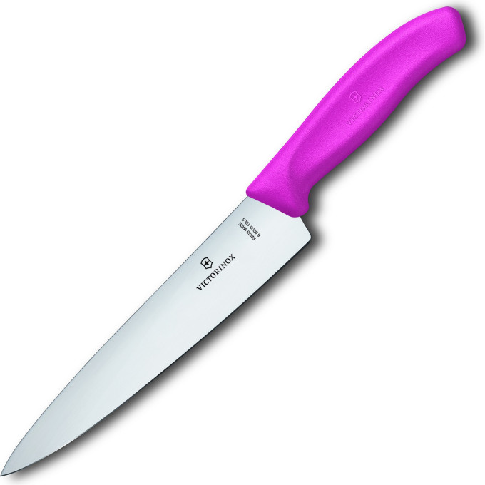 Разделочный нож Victorinox Swiss Classic Carving, 19 см, розовая рукоять 6.8006.19L5B